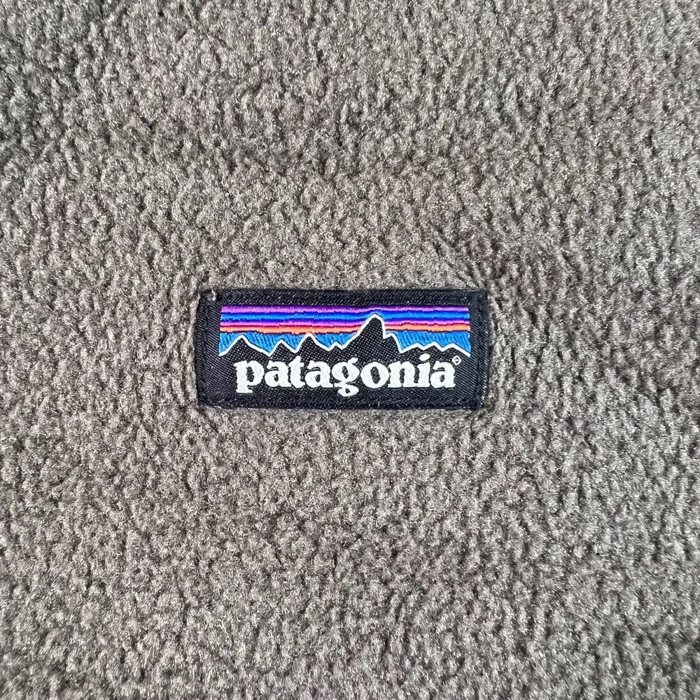 Patagonia Kids XL 14 Brown Sherpa Fleece Full Zip Jacket Winter Travel 65170